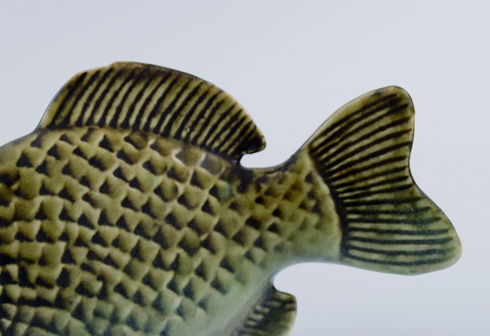 Sven Wejsfelt (1930-2009) for Gustavsberg. Unique Stim fish in glazed ceramics. Perch. 1980s. - 4