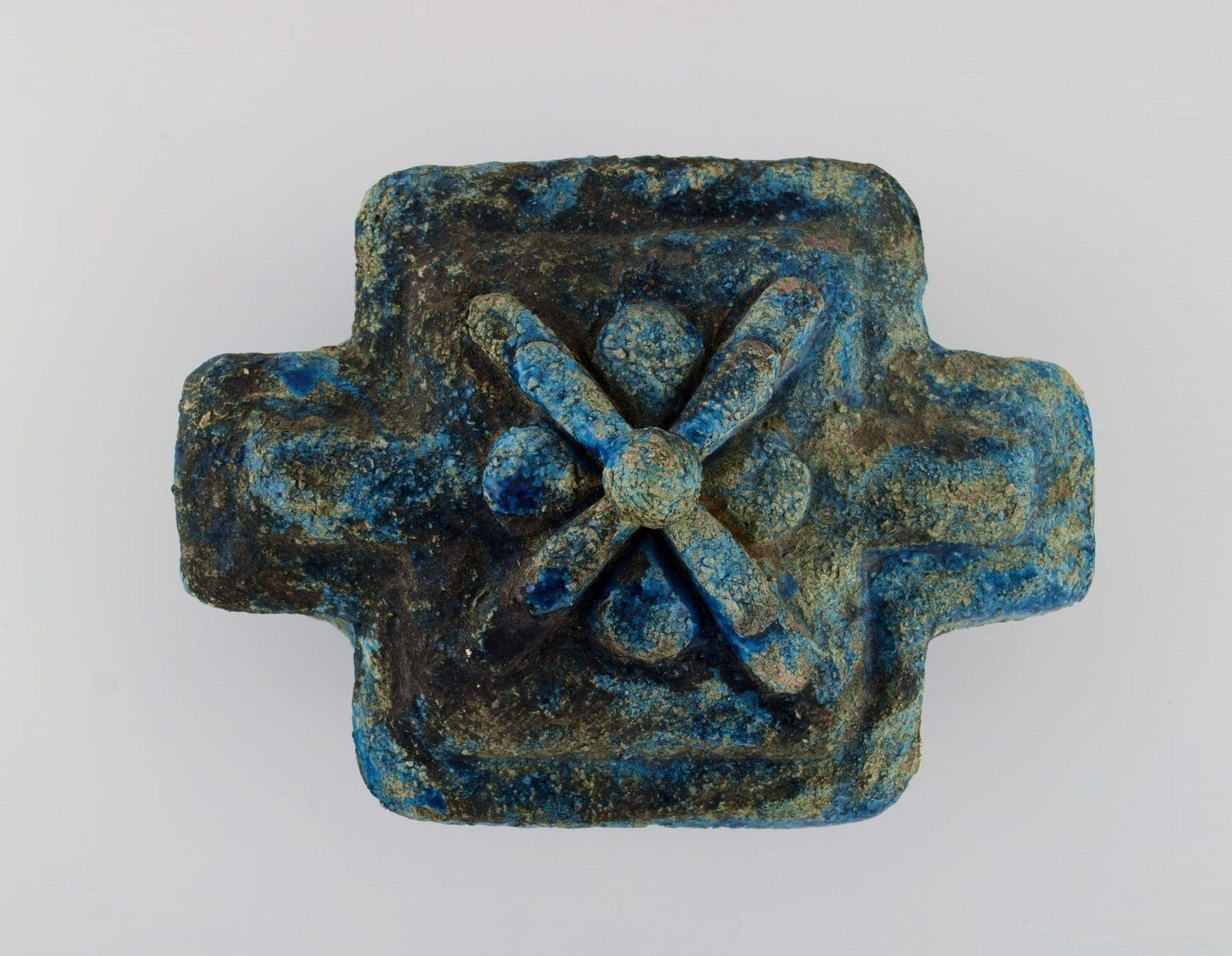 Albert Dahan for Vallauris. Unique art deco lidded chest in glazed stoneware. Beautiful glaze in - 5