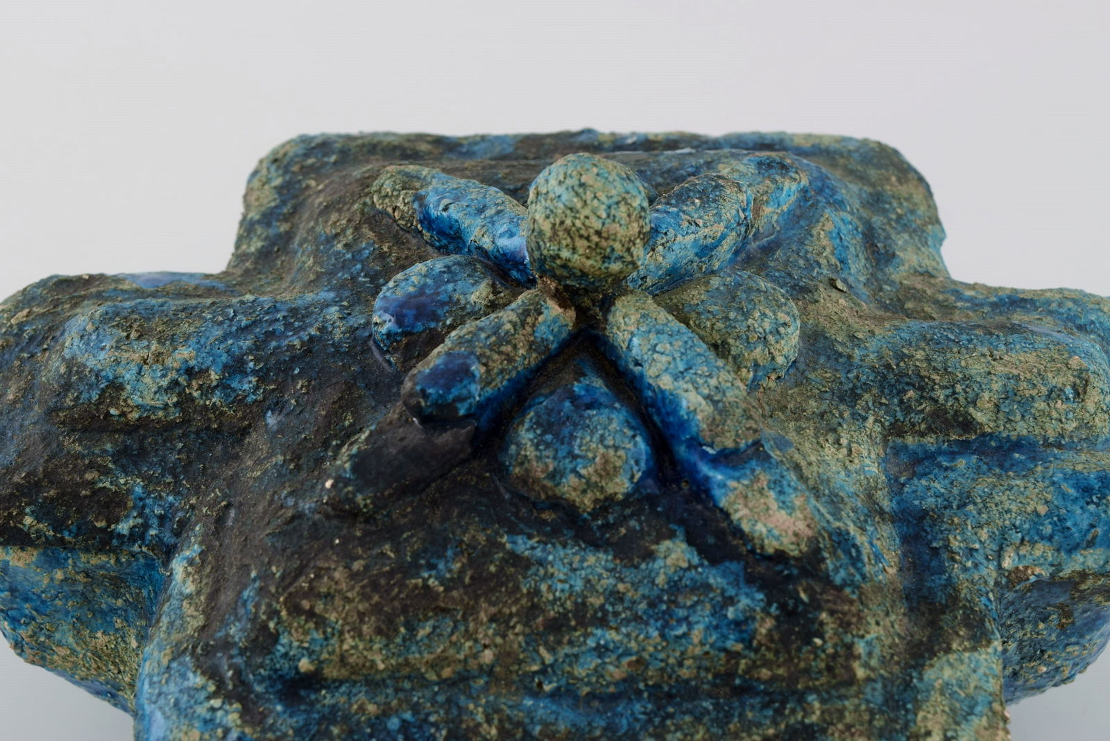 Albert Dahan for Vallauris. Unique art deco lidded chest in glazed stoneware. Beautiful glaze in - 6