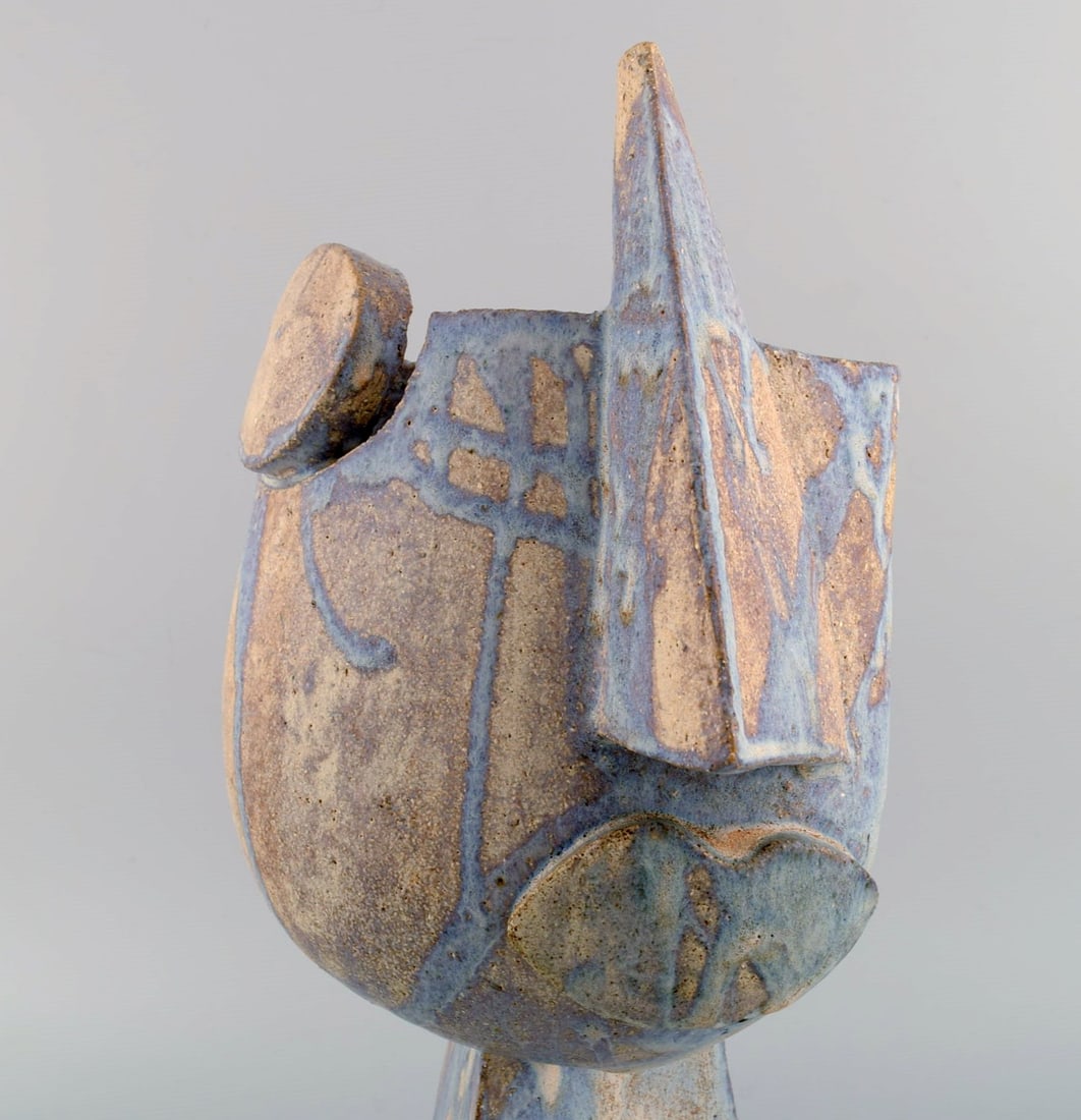 Christina Muff, Danish contemporary ceramicist (b. 1971). Large cubist unique sculpture in golden - 7