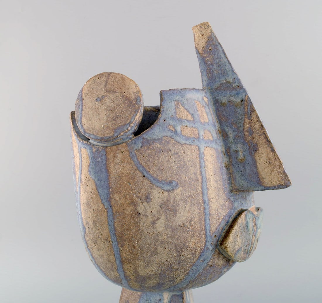 Christina Muff, Danish contemporary ceramicist (b. 1971). Large cubist unique sculpture in golden - 8