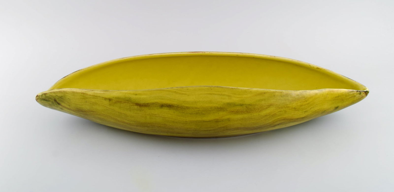 St. Clement, France. Colossal organically shaped bowl in hand-painted glazed stoneware. Beautiful - 7