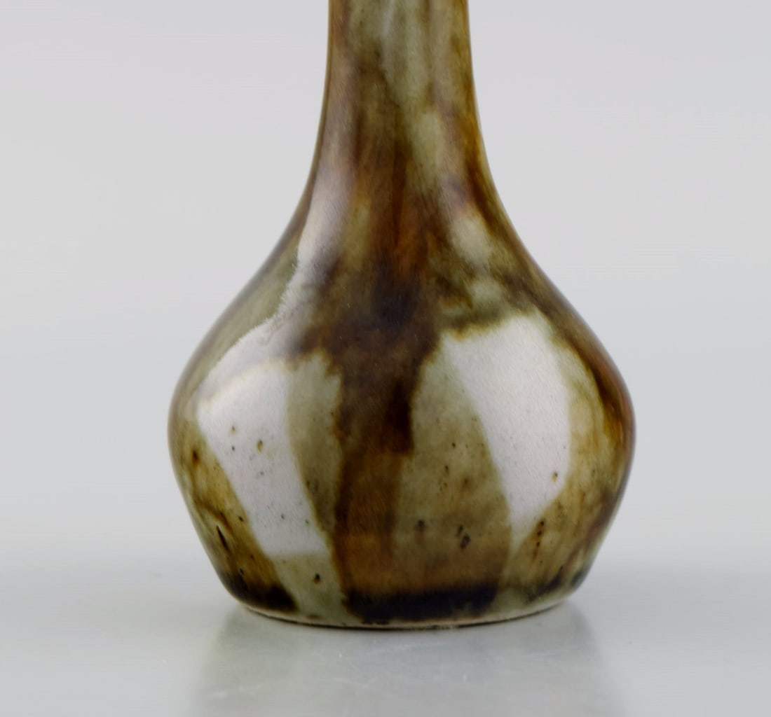 Swedish ceramicist. Unique vase in glazed stoneware. 1980s. - 4