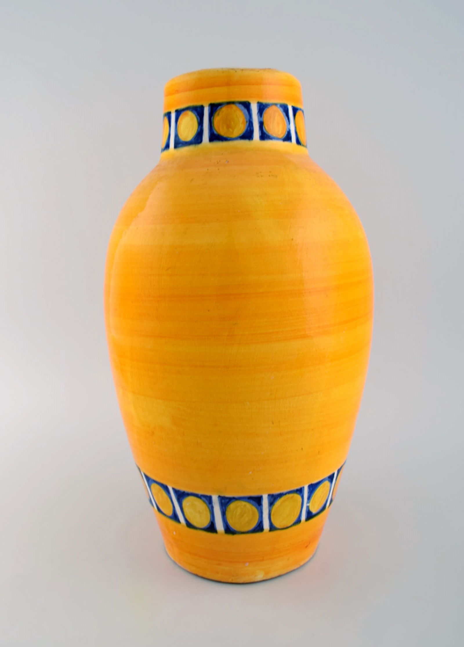 Poterie Serghini, Morocco. Large unique vase in hand-painted glazed stoneware. Beautiful glaze in - 3