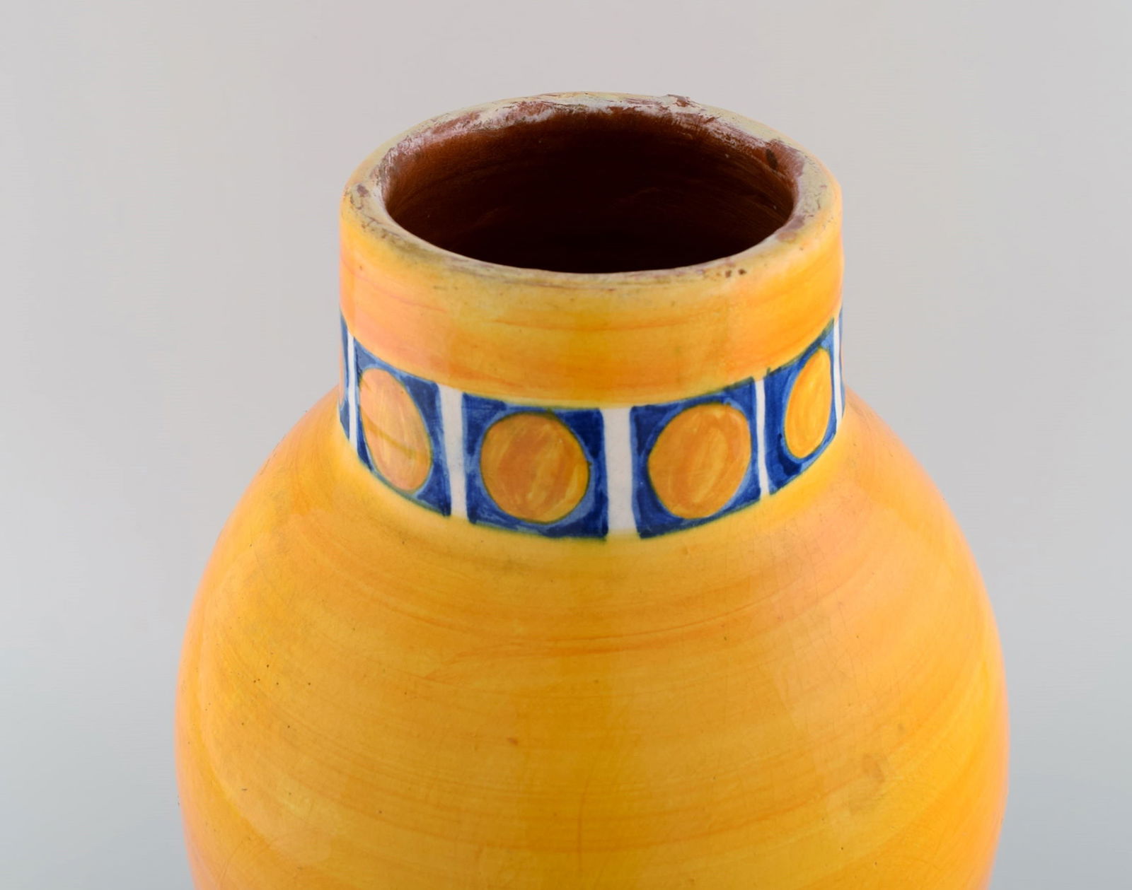 Poterie Serghini, Morocco. Large unique vase in hand-painted glazed stoneware. Beautiful glaze in - 4