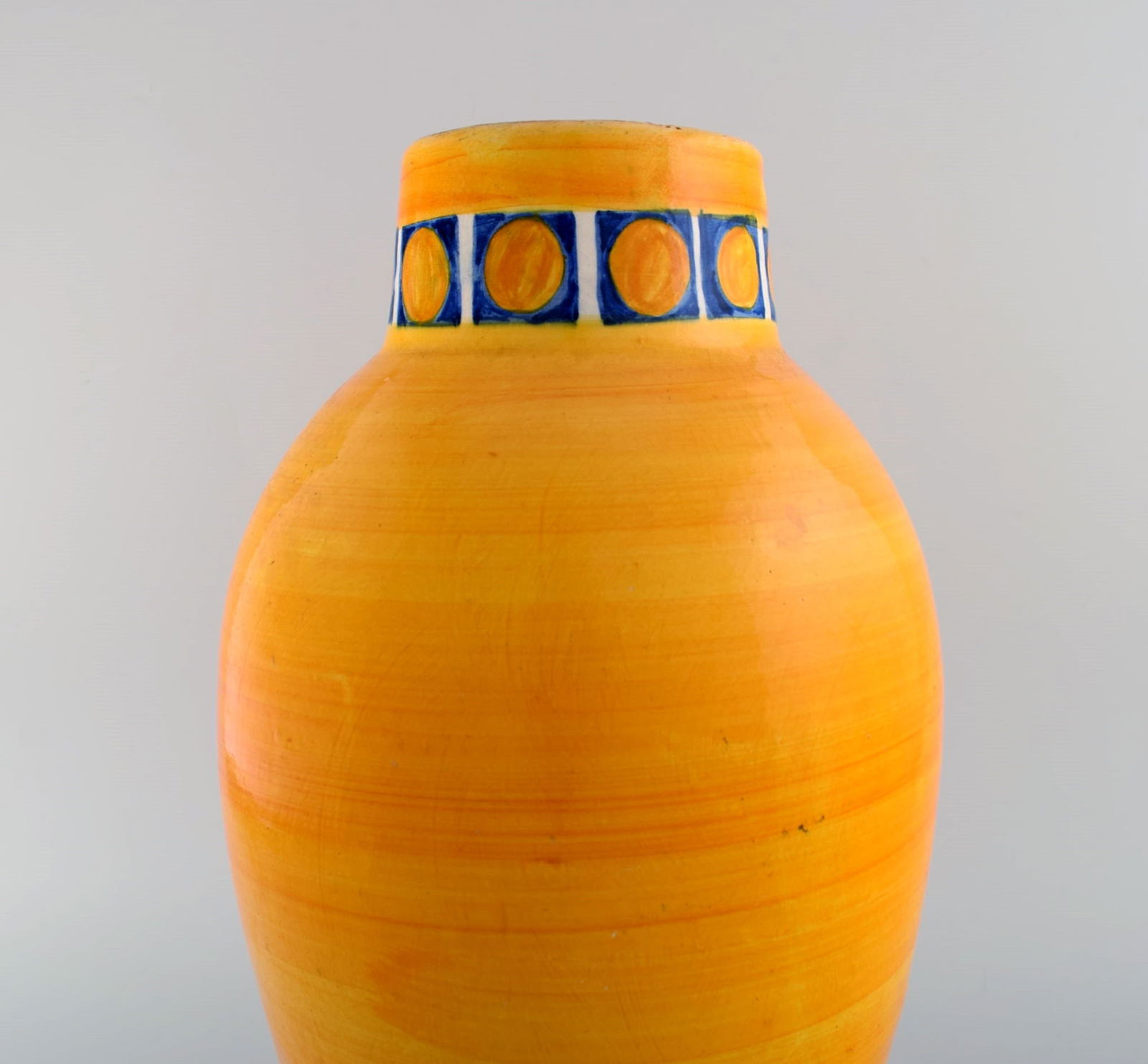 Poterie Serghini, Morocco. Large unique vase in hand-painted glazed stoneware. Beautiful glaze in - 5