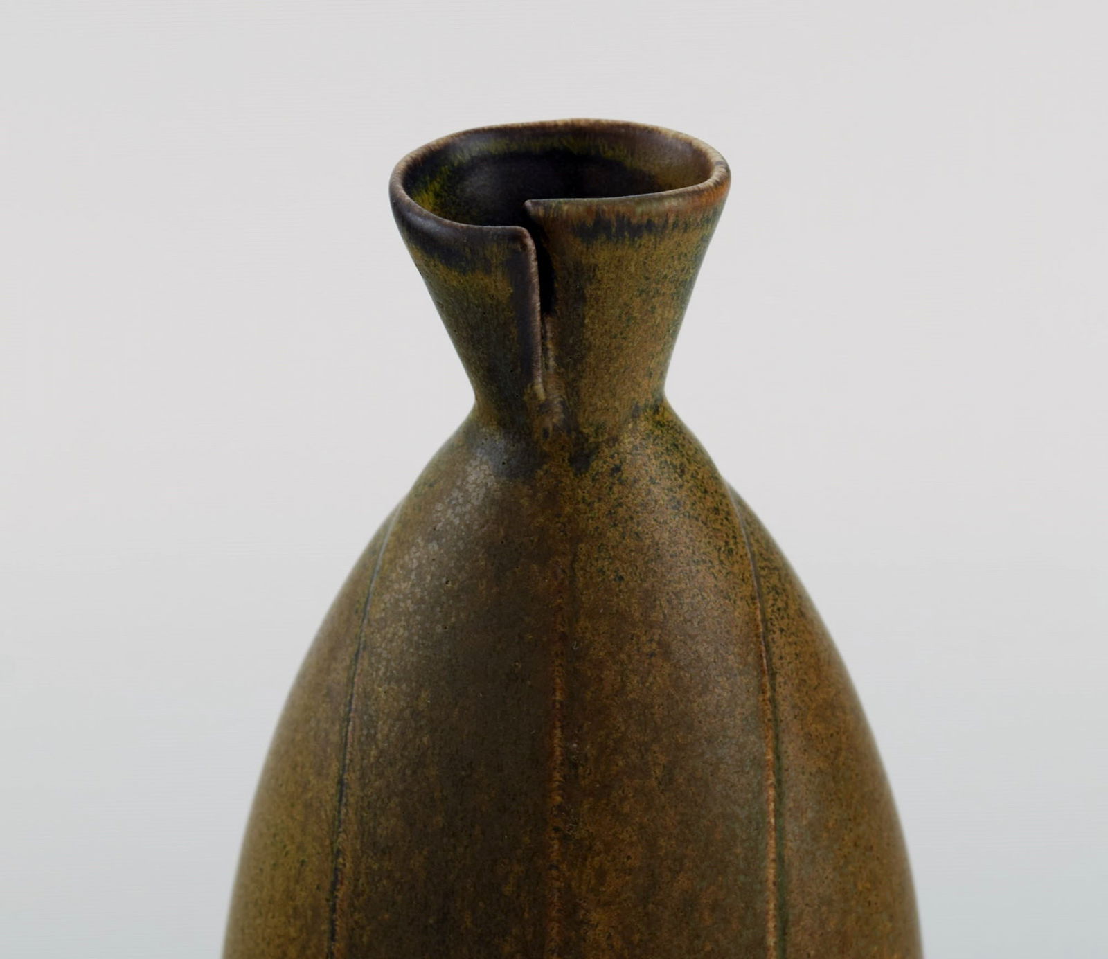 LÖVA - Gustavsberg - Gabi Citron-Tengborg. Vase in glazed ceramics with open mouth. Beautiful - 6