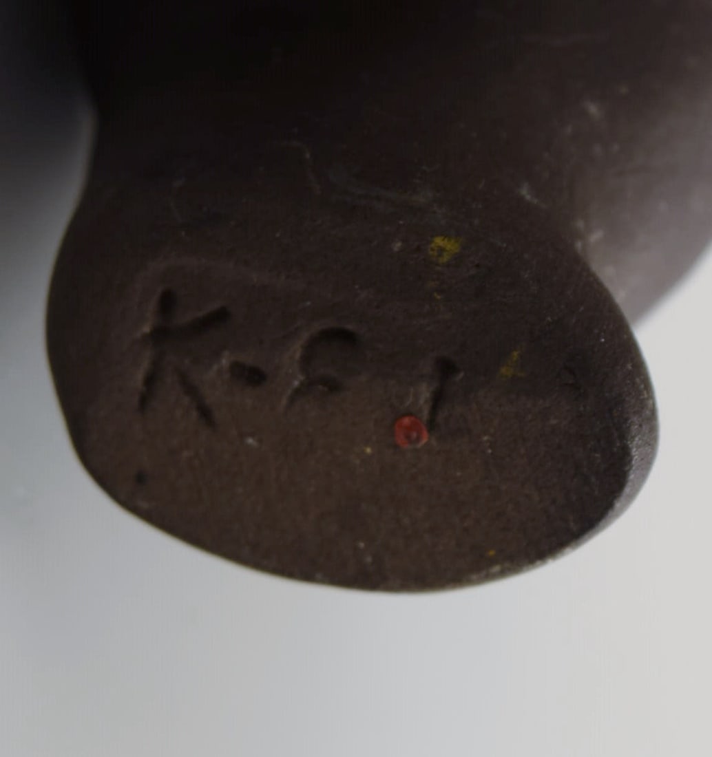 Karl Erik Iwar (1920-2006) for Nittsjö. Two figures in hand-painted glazed stoneware. Boy and - 7