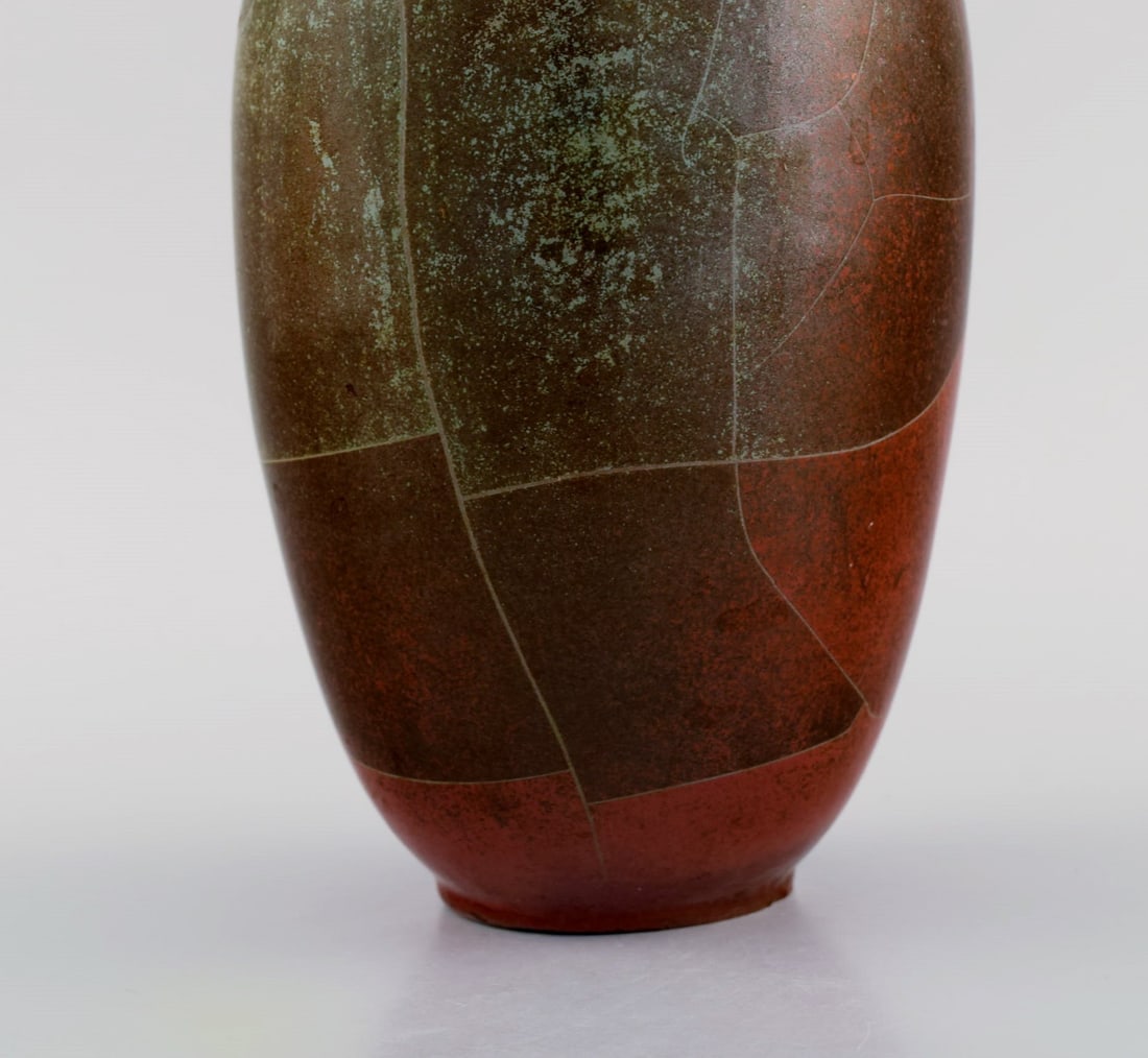 Paul Dressler for Grotenburg, Germany. Two vases in glazed stoneware. Beautiful crackle glaze in - 9