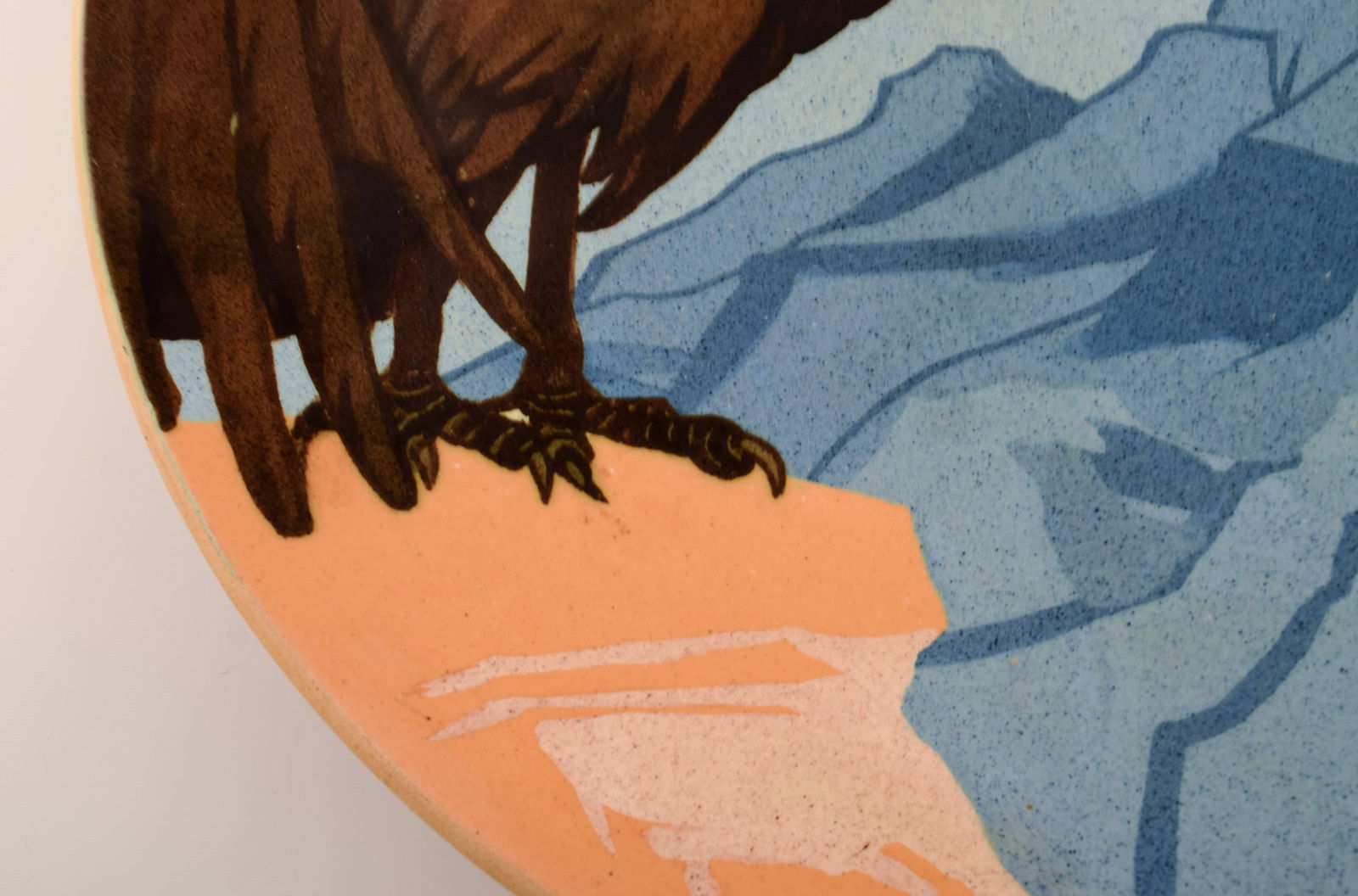 Karl Hansen Reistrup (1863-1929) for Kähler. Colossal unique dish in glazed ceramics. Vulture - 4