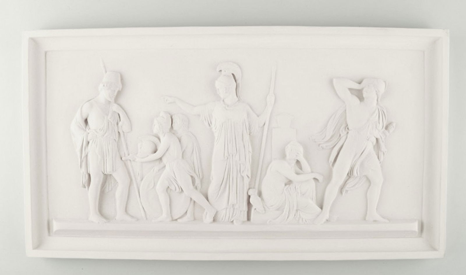 Ipsen's, Denmark. Large terracotta wall plaque with motif after Thorvaldsen. 1890's.: Title: Ipsen's, Denmark. Large terracotta wall plaque with motif after Thorvaldsen. 1890's. Description: Ipsen's, Denmark. Large terracotta wall plaque with motif after Thorvaldsen. 1890's. 