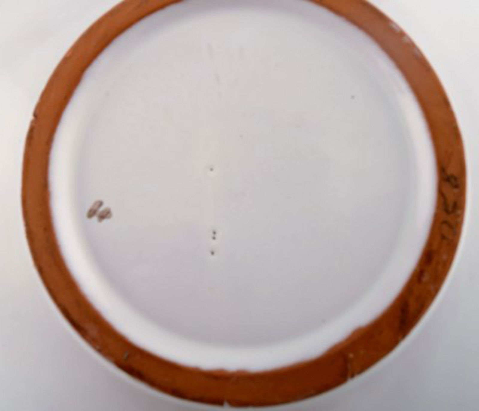 Ingrid Atterberg for Uppsala Ekeby. Large bowl in glazed stoneware. Striped design in blue and pink - 5