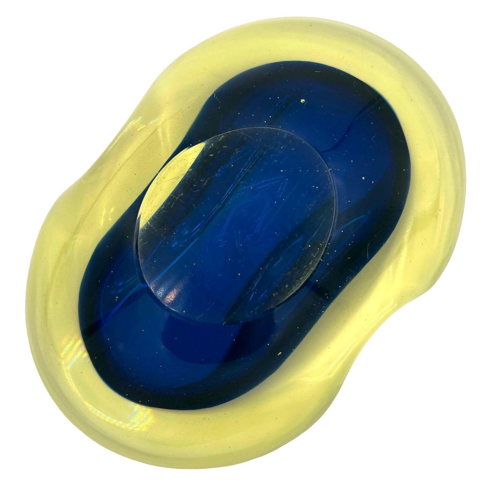 1970's Postmodern Biomorphic Sommerso Murano Glass Bowl or Ashtray - 14