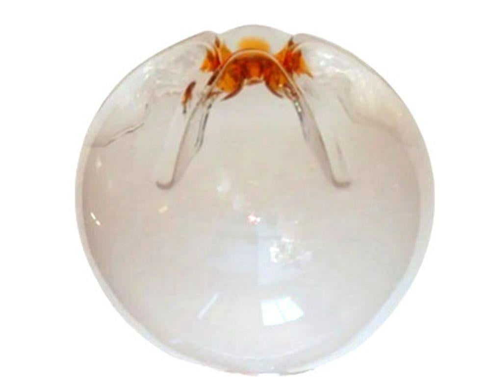 Mid-century Chrome & Murano Art Glass Space-age Wall Sconce by A.V. Mazzega - 5