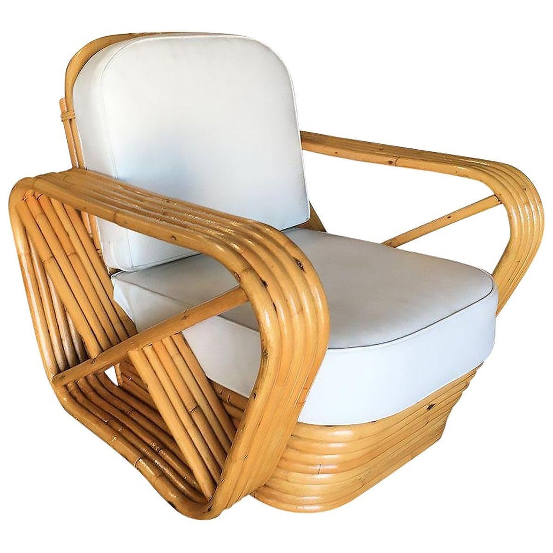 Restored 5-Strand Square Pretzel Sofa & Lounge Chair Livingroom Set - 14