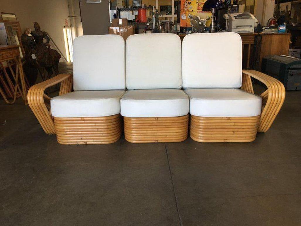 Restored 5-Strand Square Pretzel Sofa & Lounge Chair Livingroom Set - 9