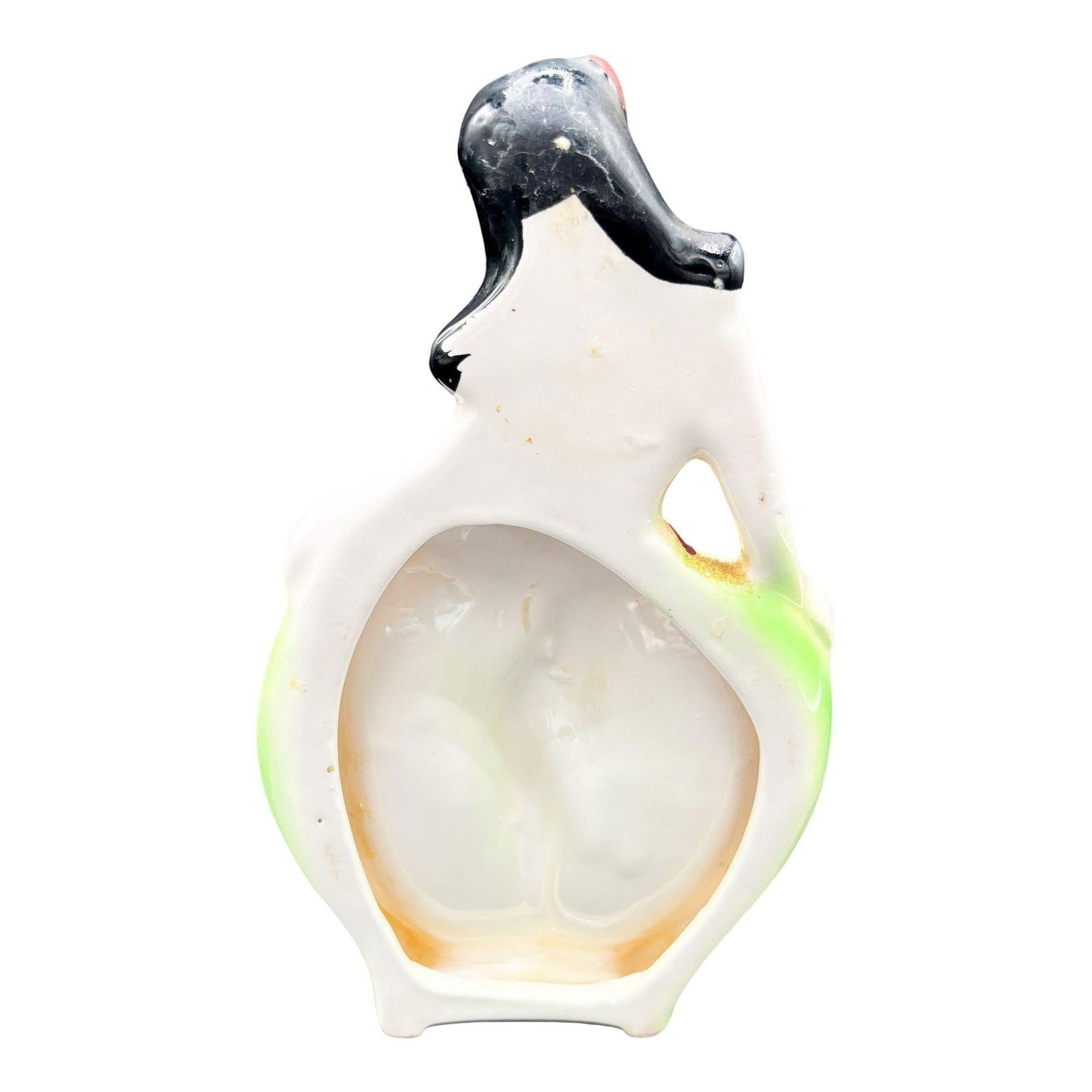 Rare 1955 Hawaiian Hula Girl in ghrass skirt Ceramic Ashtray - 6