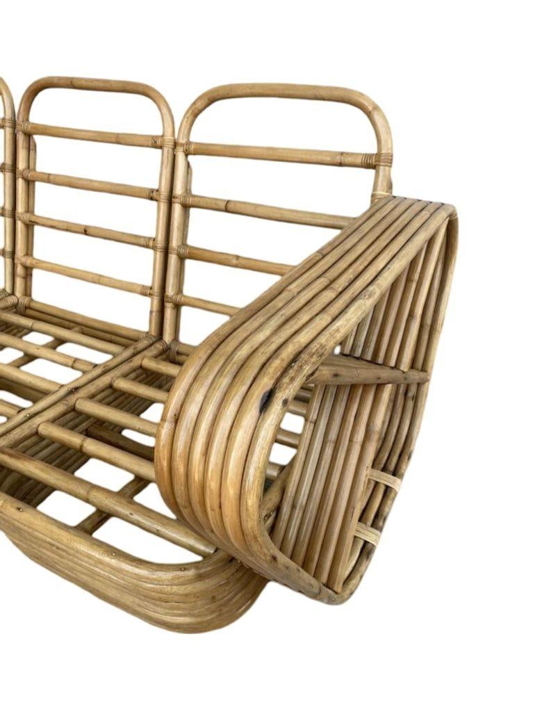 Restored Six-Strand Square Pretzel Sofa & Lounge Chair Livingroom Set - 14