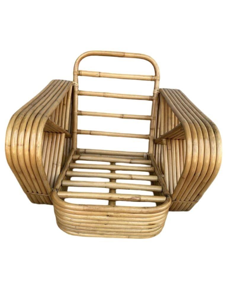 Restored Six-Strand Square Pretzel Sofa & Lounge Chair Livingroom Set - 3