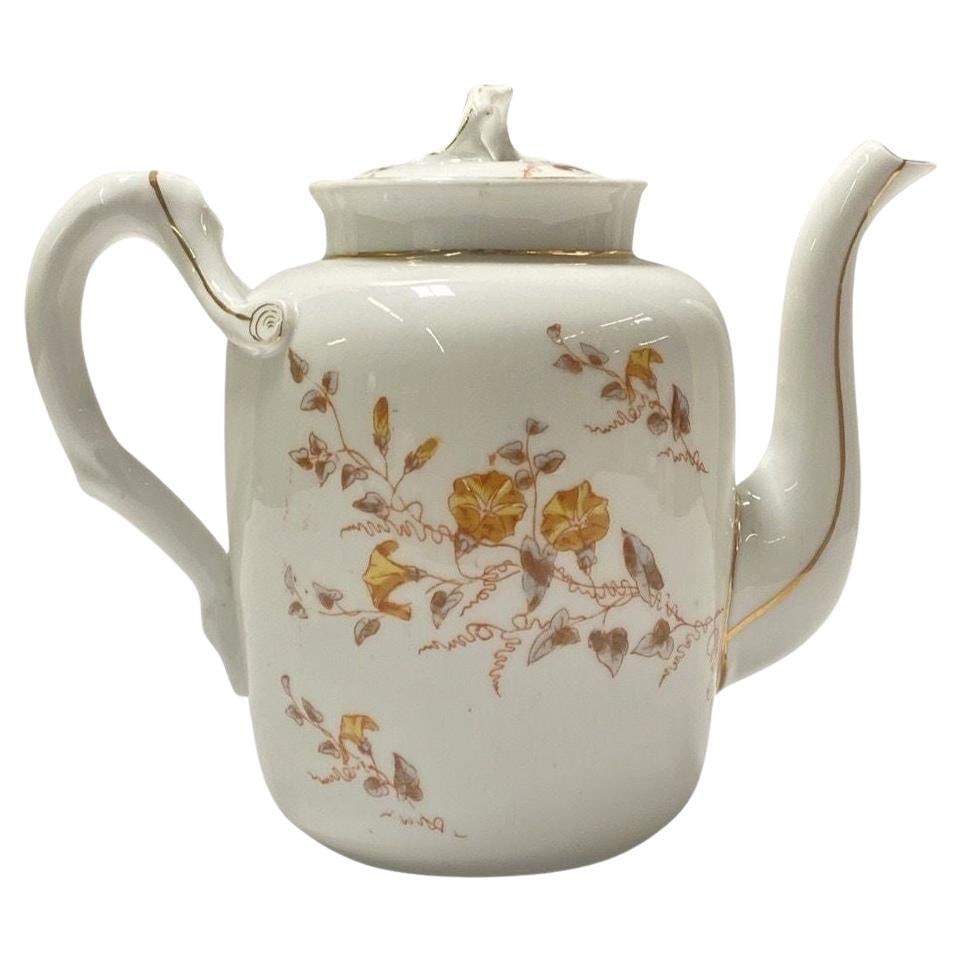 1910's Carlsbad Gutherz Floral Blossom Pattern Tea or Coffee Pot: Title: 1910's Carlsbad Gutherz Floral Blossom Pattern Tea or Coffee Pot Description: Antique c1900s Mark & Gutherz Carlsbad Austrian Porcelain Blossom Pattern Tea/Coffee Pot Dimensions: Creator: 