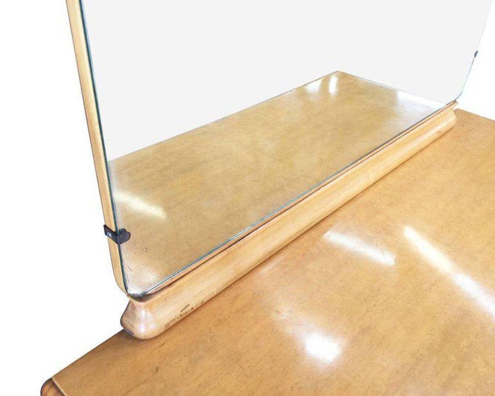 French Art Deco Birds Eye Maple Vanity - 13