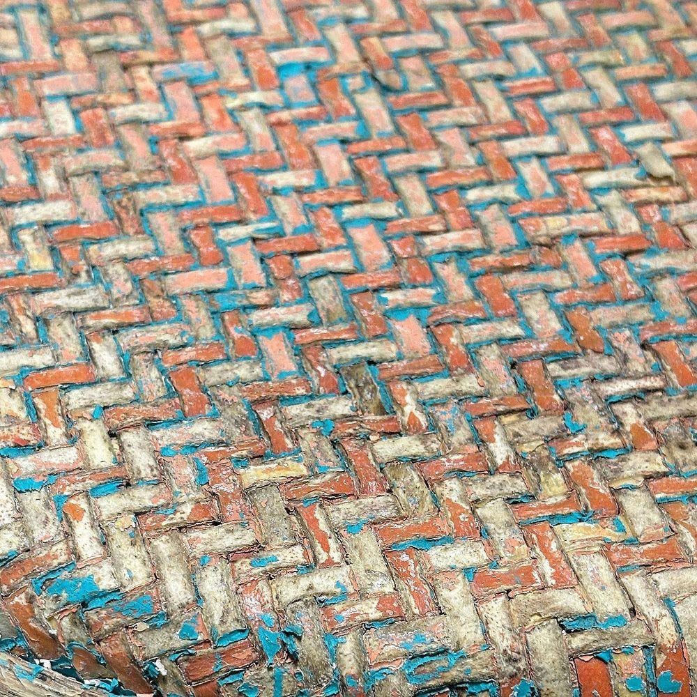 3-Strand Rattan Barstool w/ Multi-color Woven Seat - 6