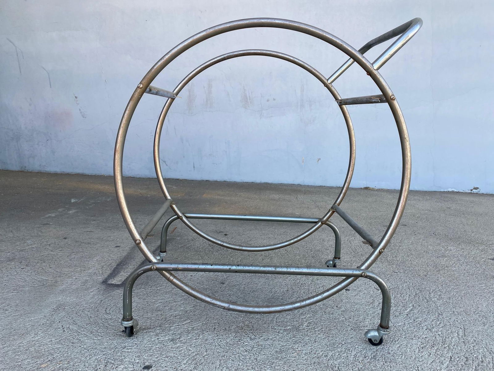 Bauhaus Inspired Art Deco Chrome Tubular Bar Cart - 15