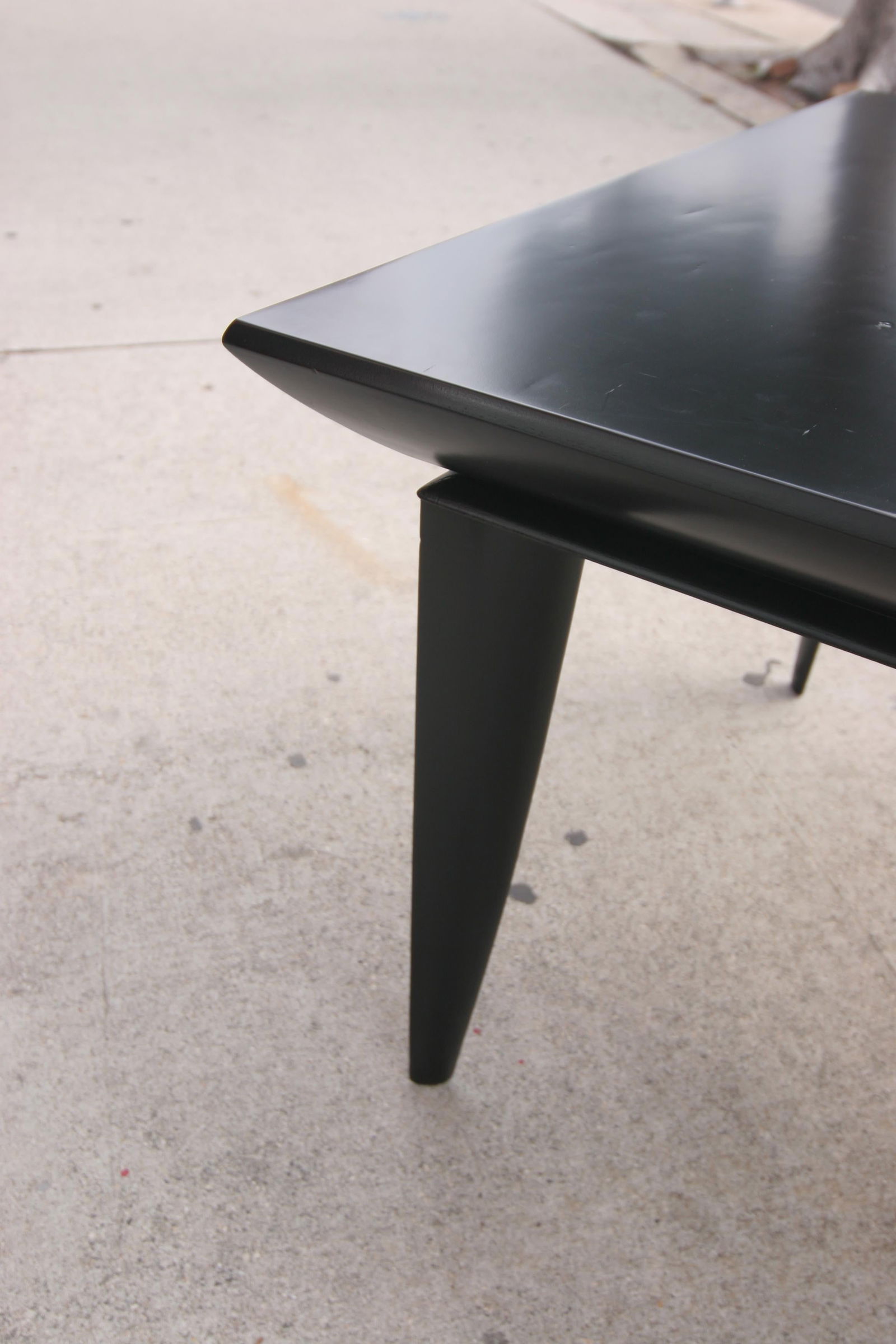 Paul Laszlo Black Lacquer Knife-Leg Dining Set for Brown Saltman - 2