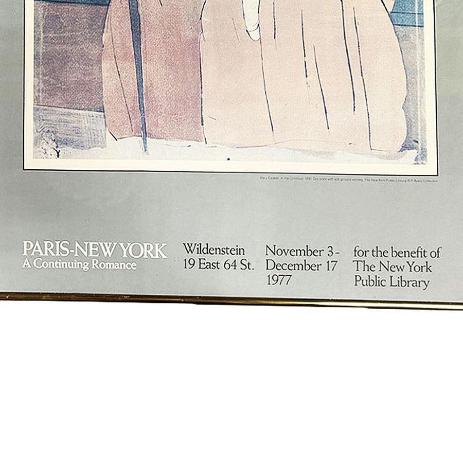 1977 Mary Cassatt In the Omnibus New York Library Art Gallery Poster, Framed - 3