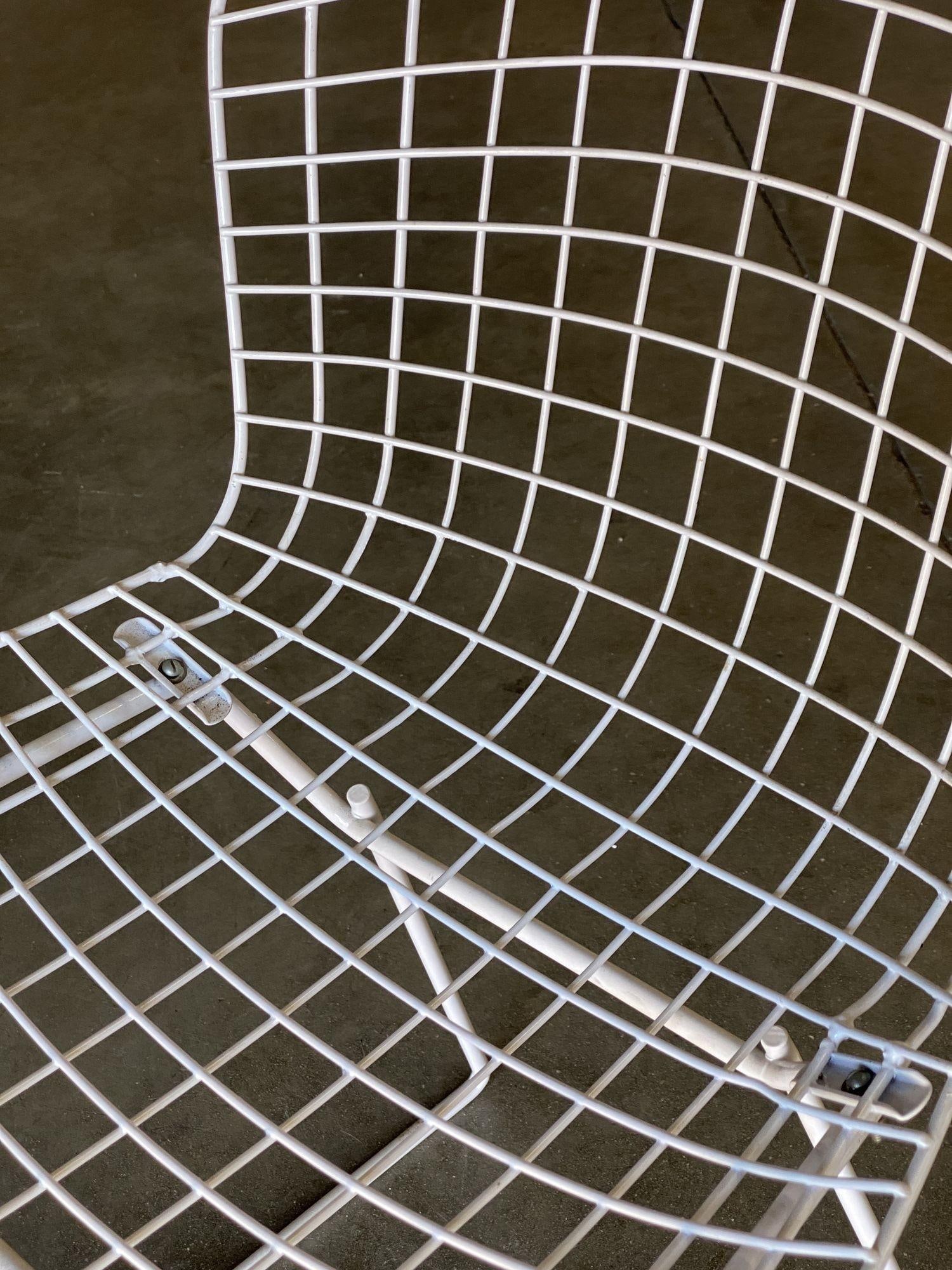 White Wire Side Chair by Harry Bertoia for Knoll, Pair Circa 1952 - 15