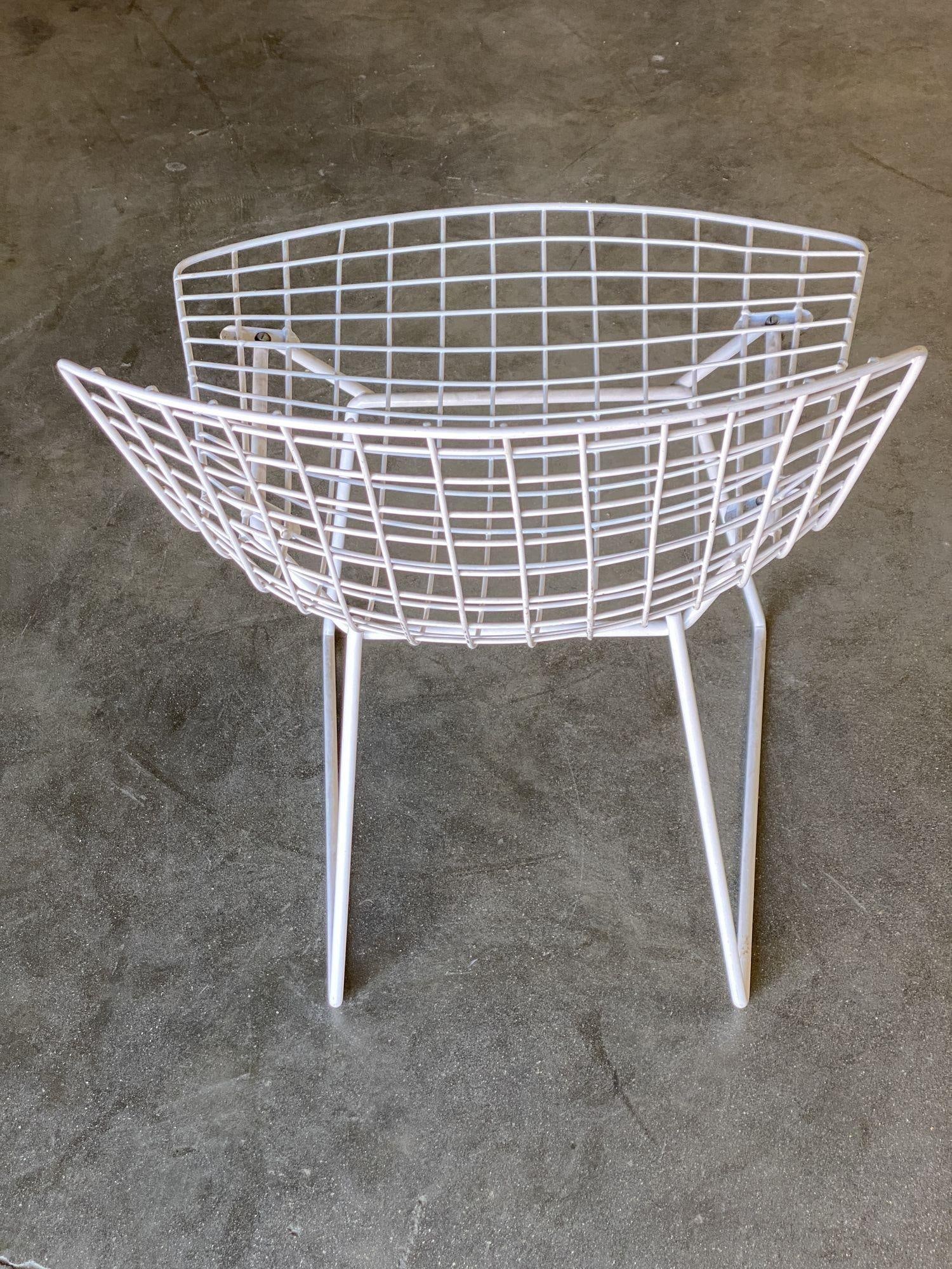 White Wire Side Chair by Harry Bertoia for Knoll, Pair Circa 1952 - 3