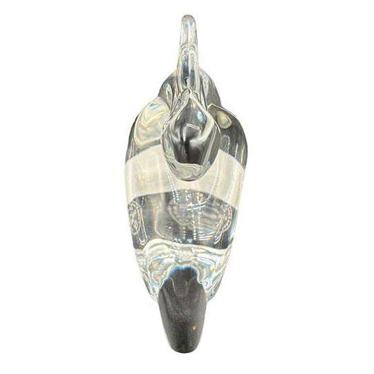 Vintage French Paperweight Crystal Pelican Sculpture, Signed Baccarat - 18