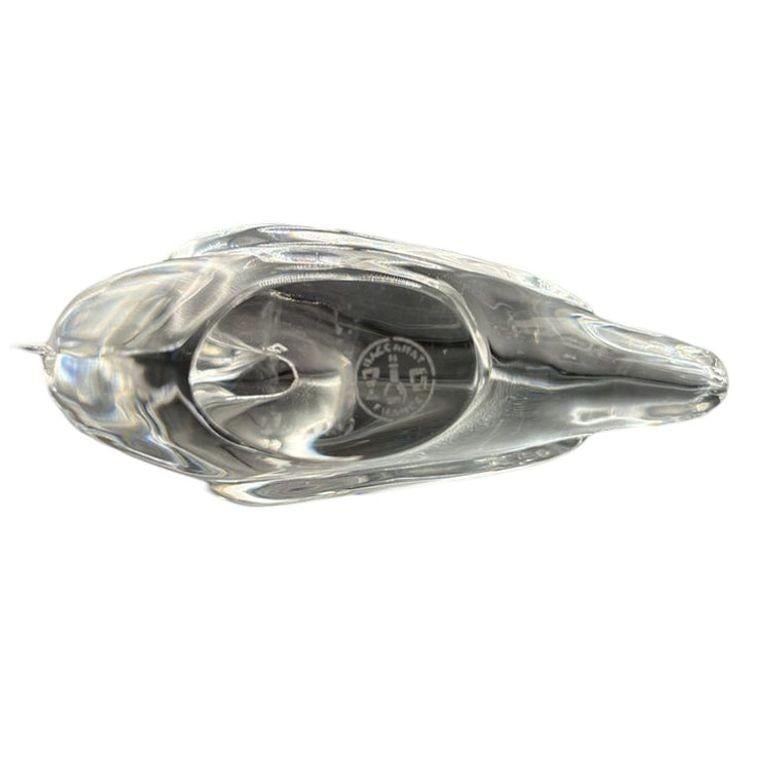 Vintage French Paperweight Crystal Pelican Sculpture, Signed Baccarat - 19