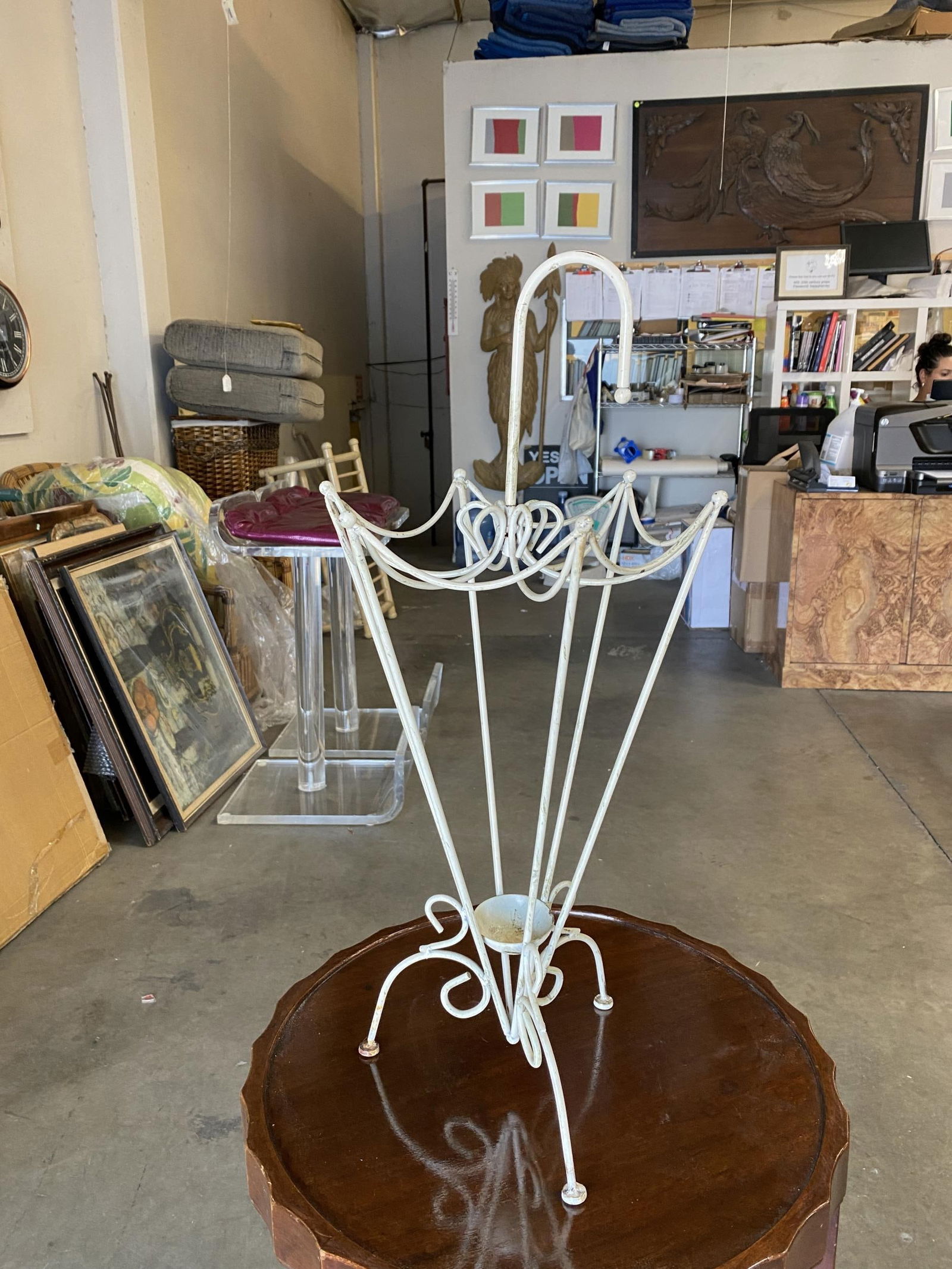 George Nelson Inspired Iron Wire Umbrella Stand - 18