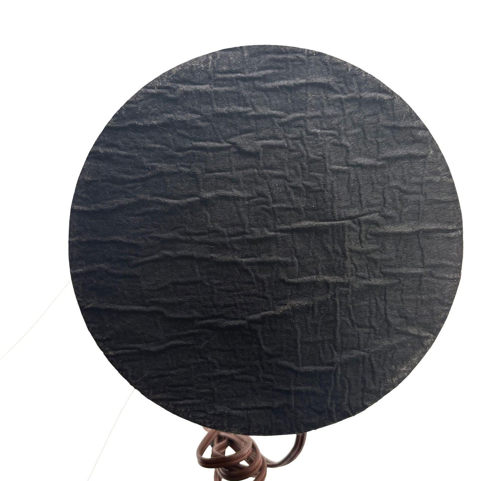 Mid-Century Hawaiian Hula Girl Copper Table Lamp w/ Wicker Shade - 5