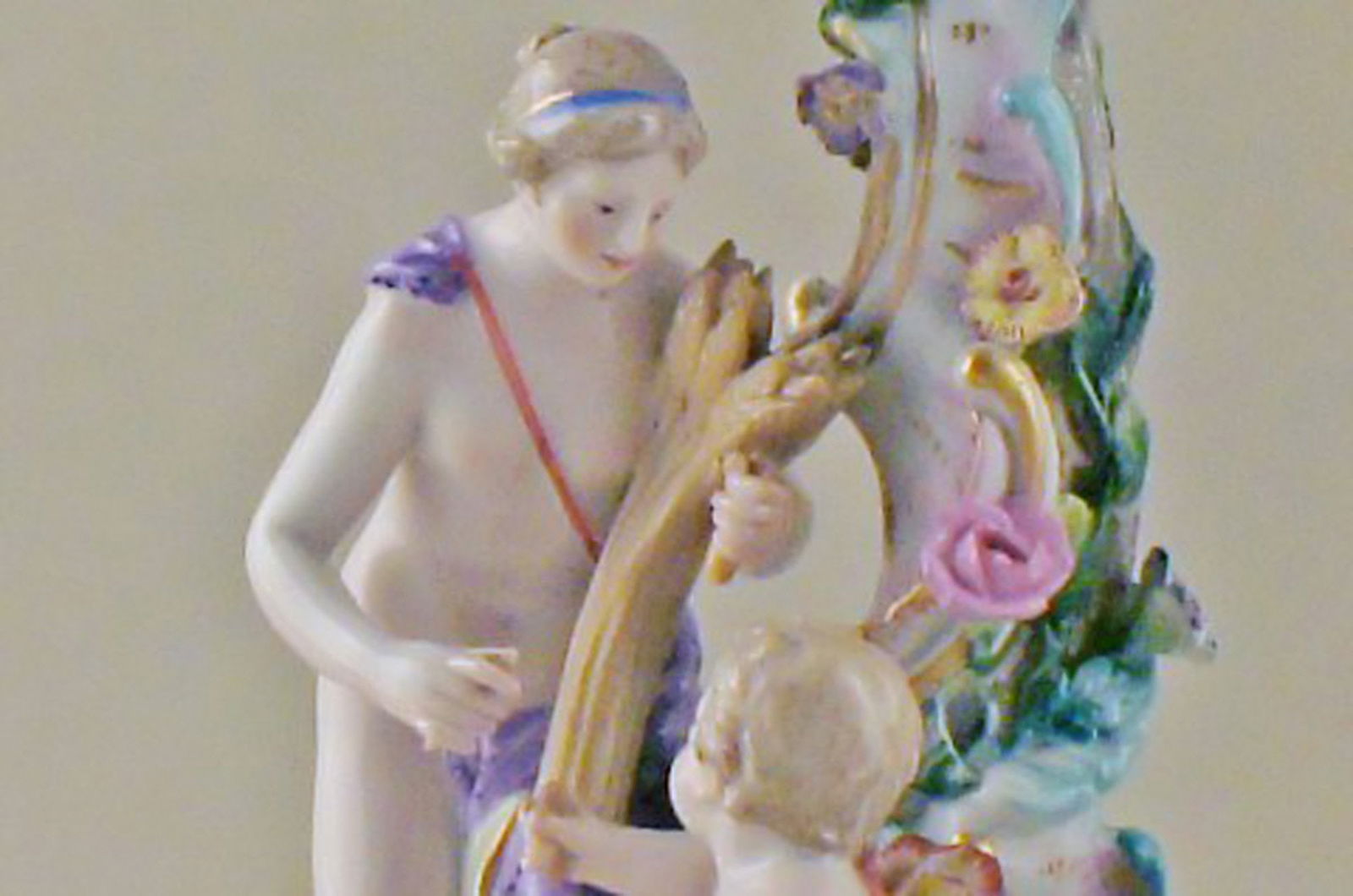 Meissen, pair of antique candlesticks. - 6