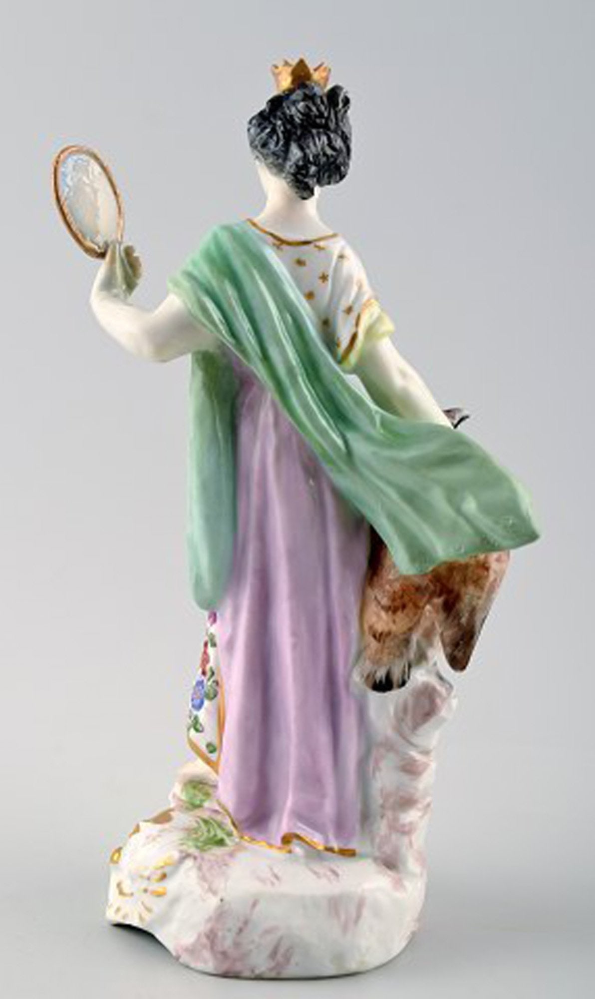 Antique porcelain figurine in Meissen style, late 19c. Overglaze. - 2