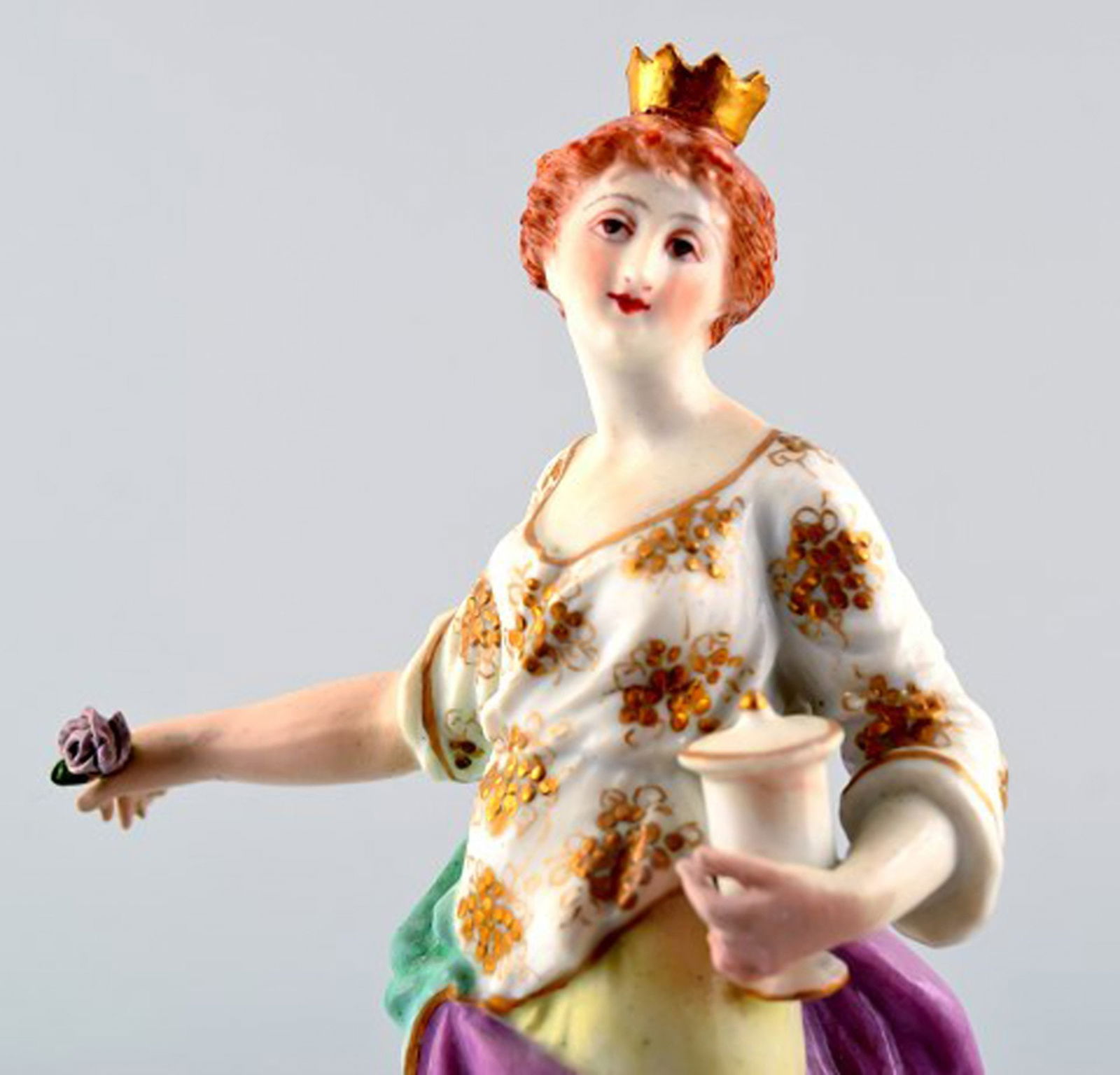 Antique porcelain figurine in Meissen style, late 19c. - 4