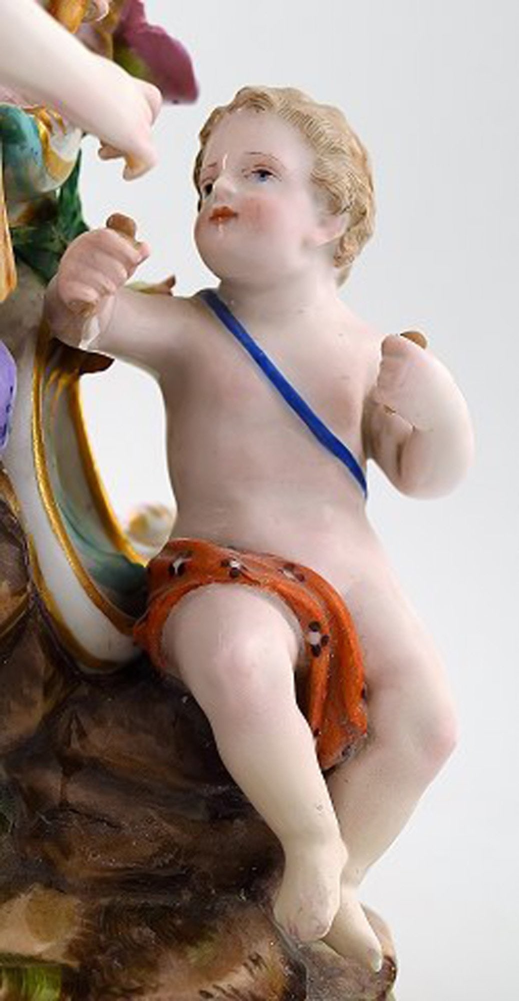 Meissen, pair of antique candlesticks. - 6