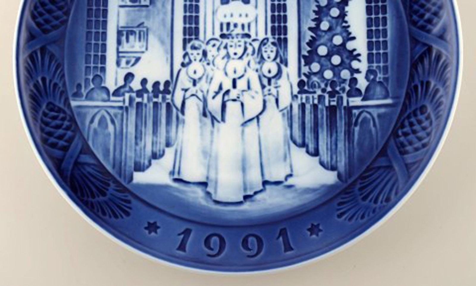 Royal Copenhagen, Christmas plate from 1991. - 3