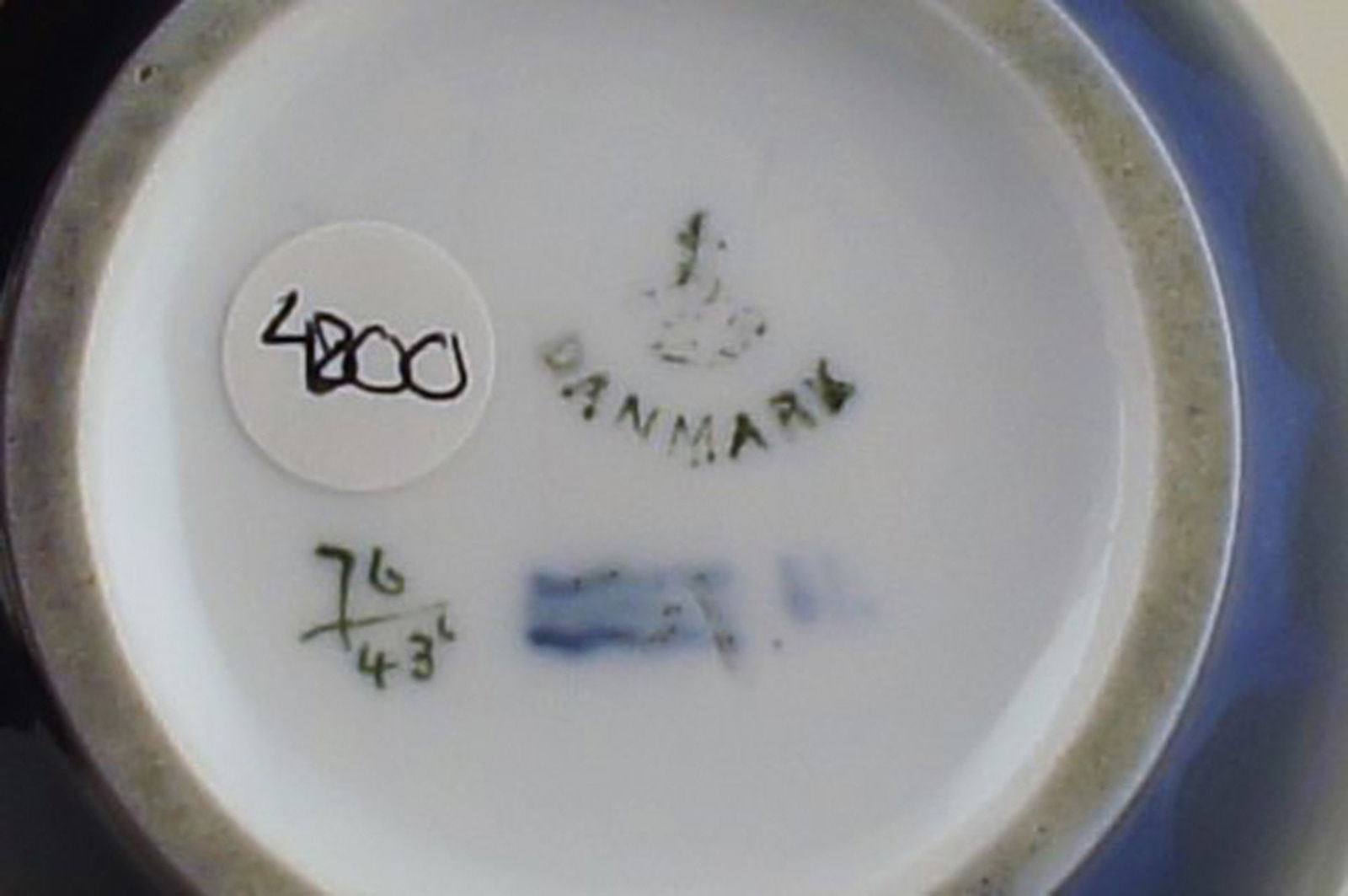 Royal Copenhagen Art Nouveau vase with silver mounting, decorated with shamrocks. - 6