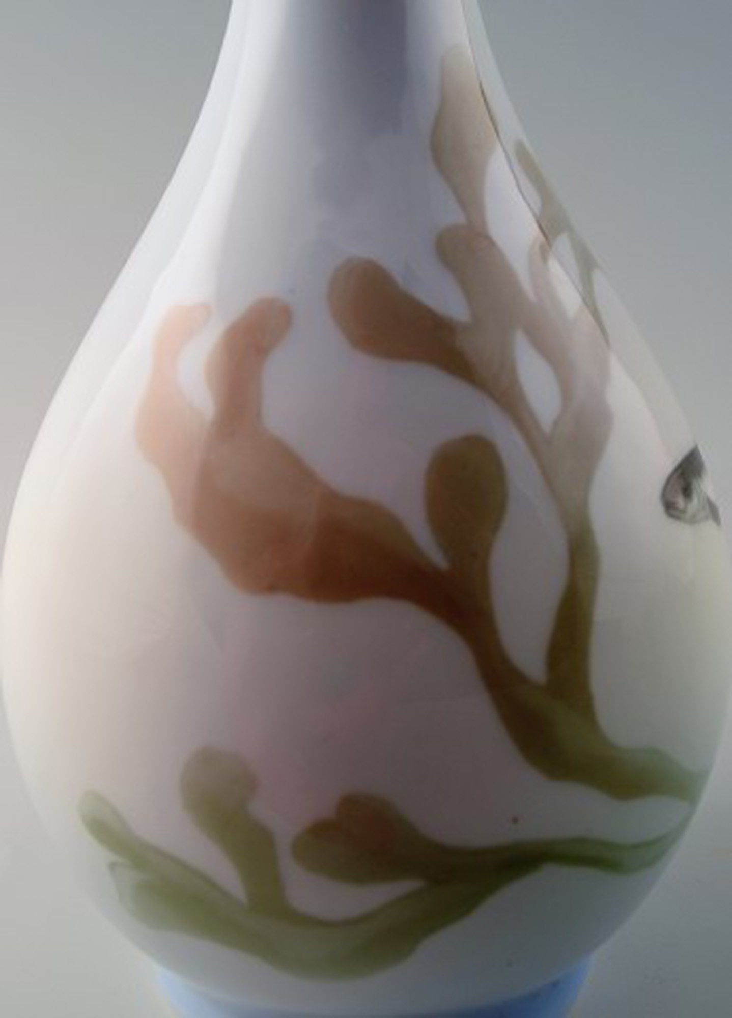 Royal Copenhagen Art Nouveau vase decorated with fish. - 3