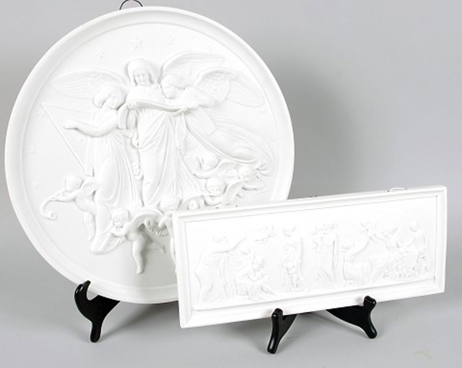 Biscuit plates after Thorvaldsen, B&G (Bing & Grondahl) and Royal Copenhagen. 10 pcs. in stock. - 3