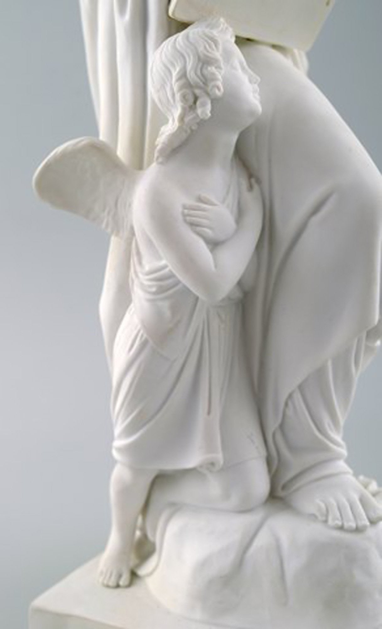 Antique b & g / Bing & Grondahl after Thorvaldsen, biscuit figure of Apostle, rare model. - 5