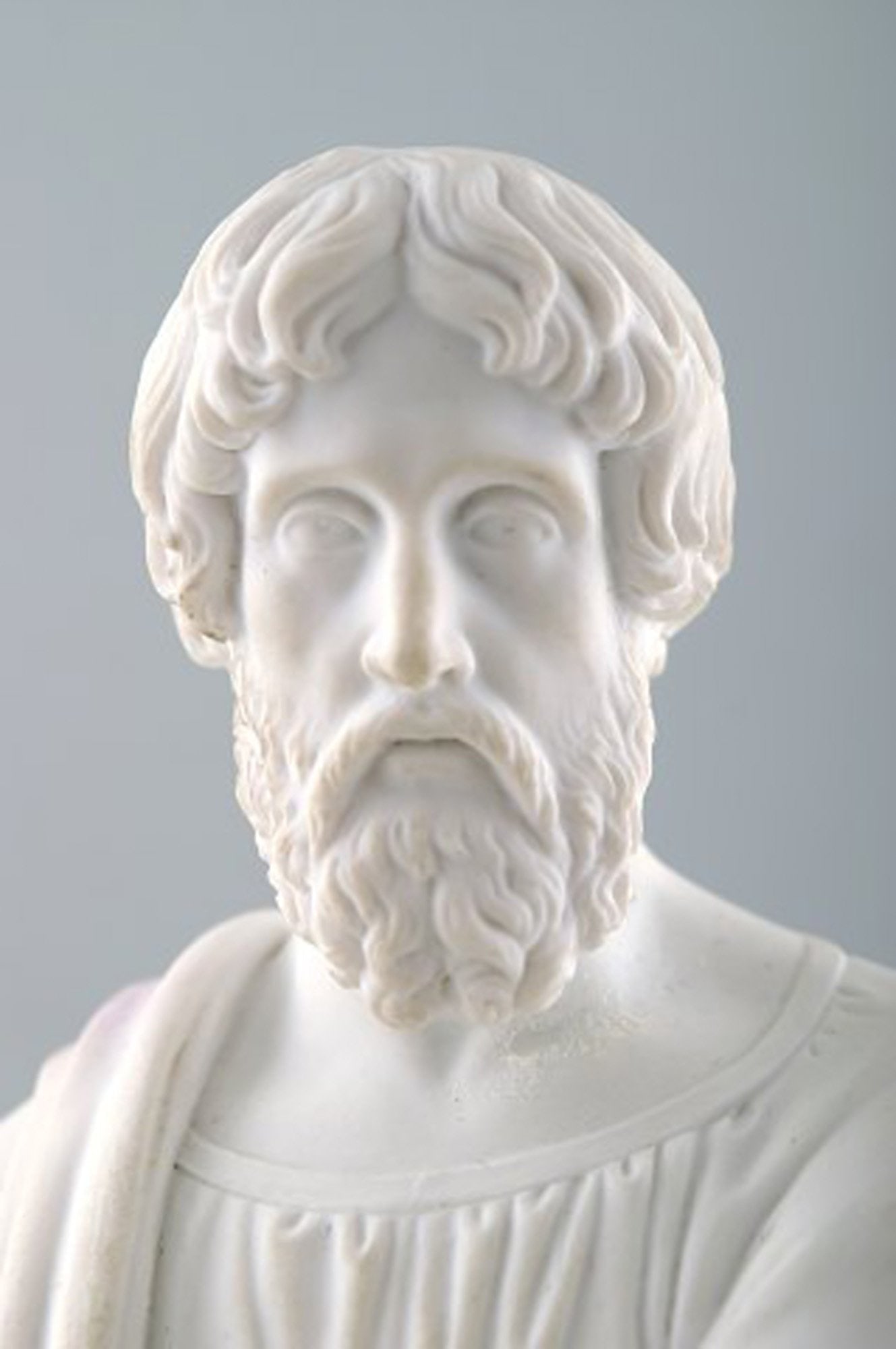 Antique b & g / Bing & Grondahl after Thorvaldsen, biscuit figure of Apostle, rare model. - 7