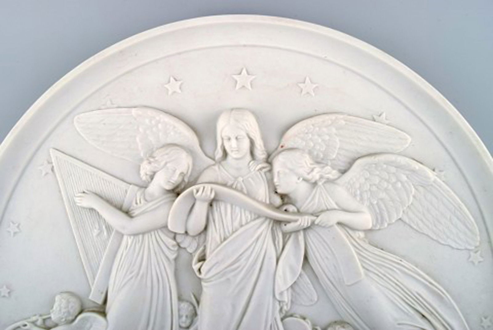 Antique B&G (Bing & Grondahl) Bisque Plate after Thorvaldsen. - 2