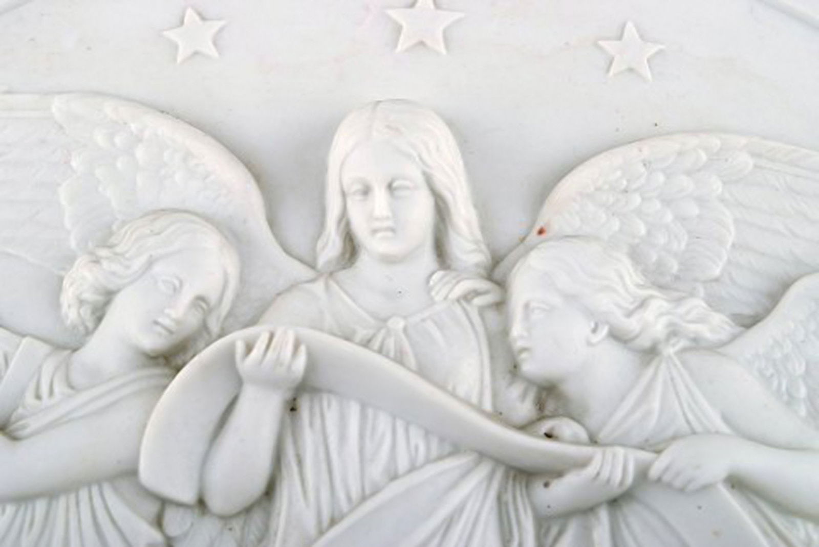 Antique B&G (Bing & Grondahl) Bisque Plate after Thorvaldsen. - 4