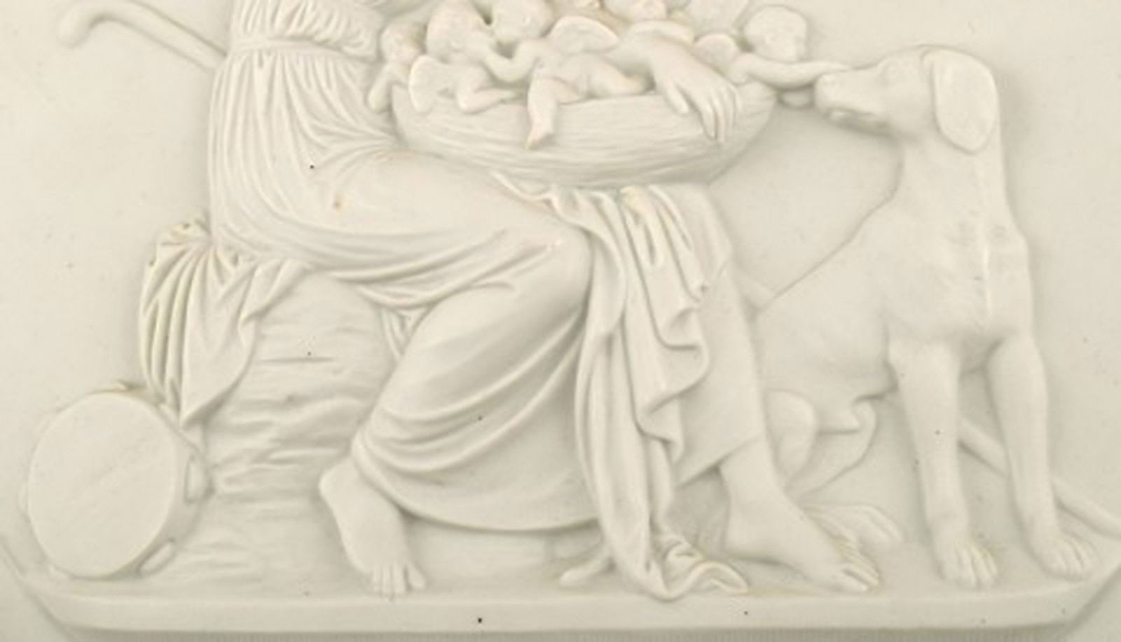 Rare B&G (Bing & Grondahl) large biscuit plate by Thorvaldsen, 1880s. - 3