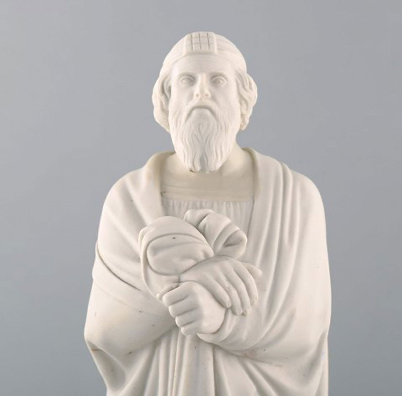 Antique and rare Royal Copenhagen sculpture in biscuit. Sculpture of pharisee after Thorvaldsen. Ca. - 2