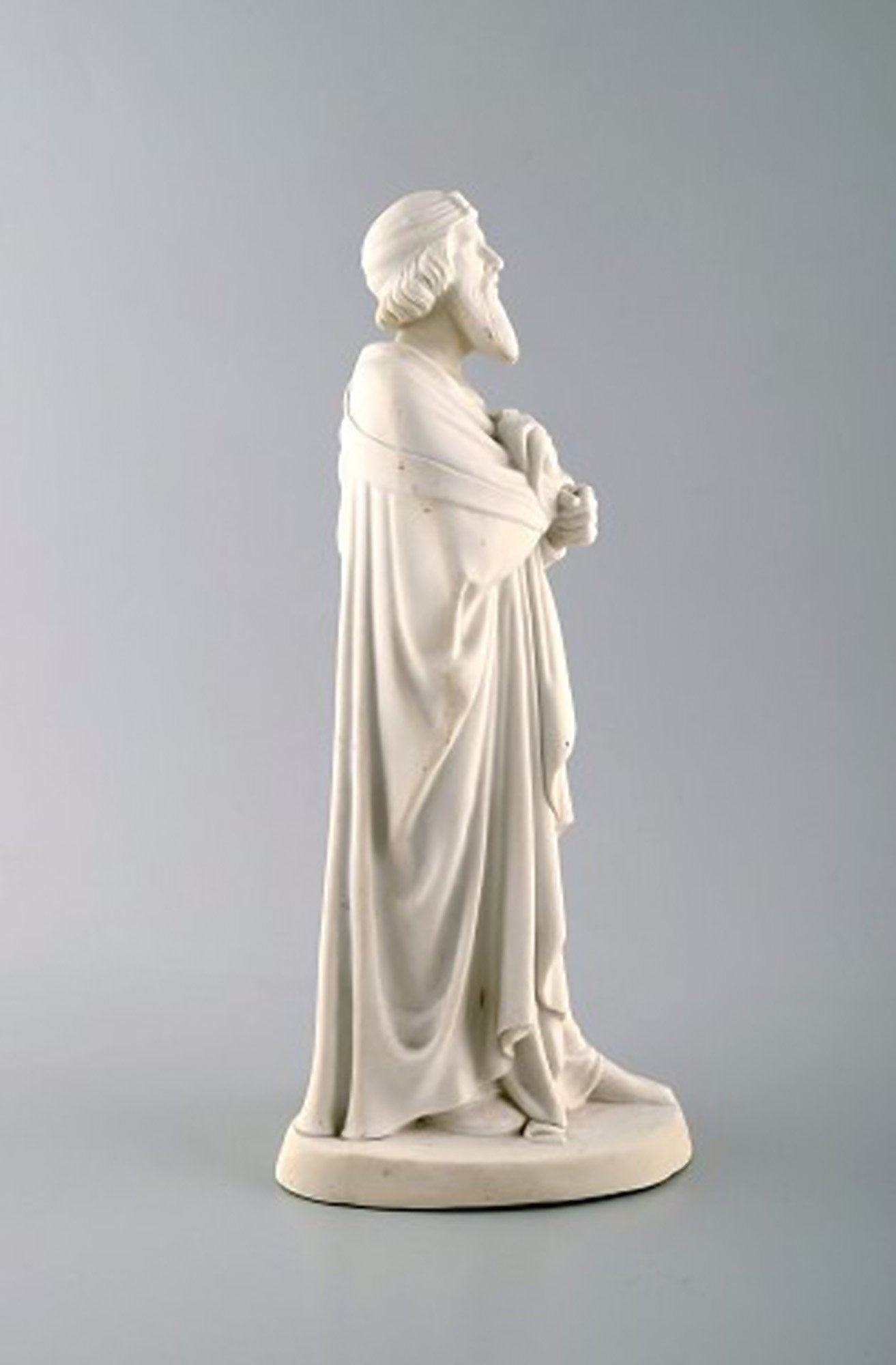 Antique and rare Royal Copenhagen sculpture in biscuit. Sculpture of pharisee after Thorvaldsen. Ca. - 7